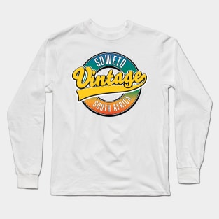 Soweto south africa vintage logo Long Sleeve T-Shirt